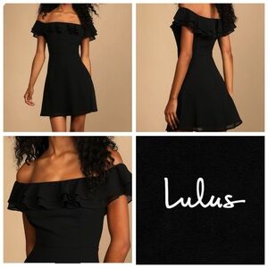 XS Win Your Heart Yellow Ruffle Off-the-Shoulder Skater Dress